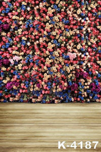 Wall of Flowers Photography Background